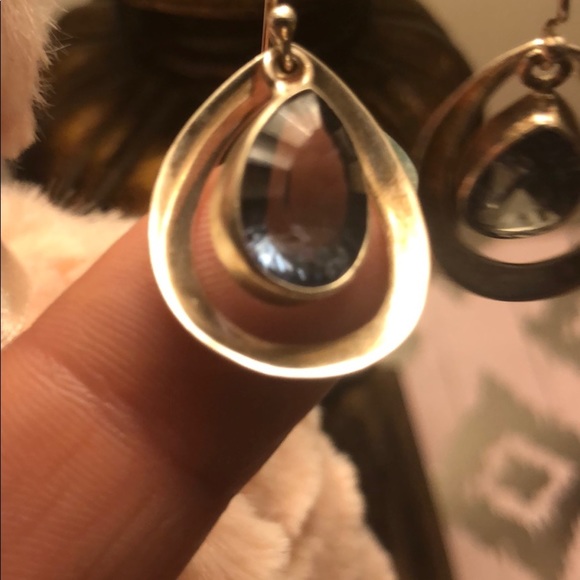 Sterling Silver Blue Quartz .925 earrings - Picture 4 of 7